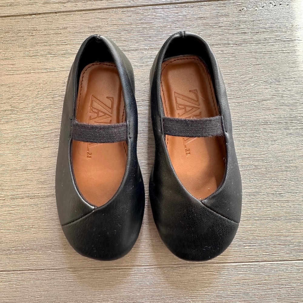 Zara Girl Black Ballet Flats